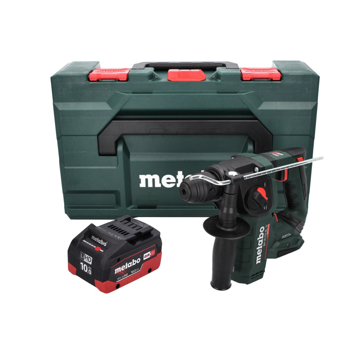 Marteau perforateur sur batterie Metabo BH 18 LTX BL 16 18 V 1,3 J SDS-plus brushless + 1x batterie 10,0 Ah + MetaBOX - sans chargeur