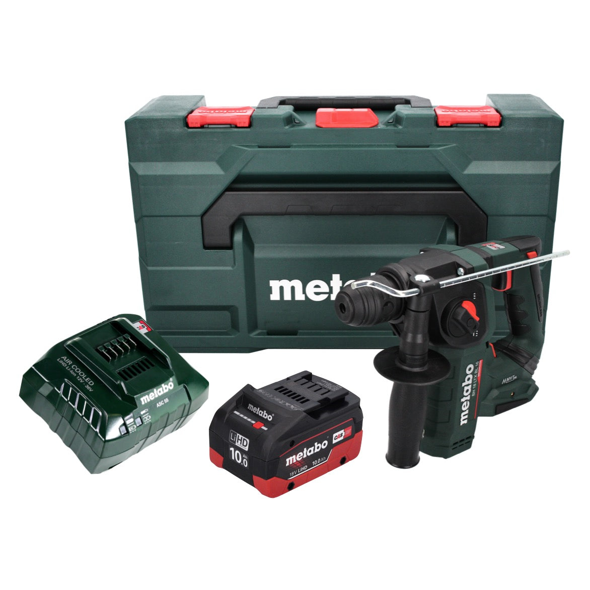 Metabo BH 18 LTX BL 16 Akku Bohrhammer 18 V 1.3 J SDS-plus Brushless + 1x Akku 10,0 Ah + Ladegerät + MetaBOX