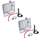 Rothenberger Industrial Set 2x radiateurs à gaz Eco Piezo (2x 35985) 2,7 kW - 4,2 kW pour bouteilles de gaz propane 5 kg et 11 kg