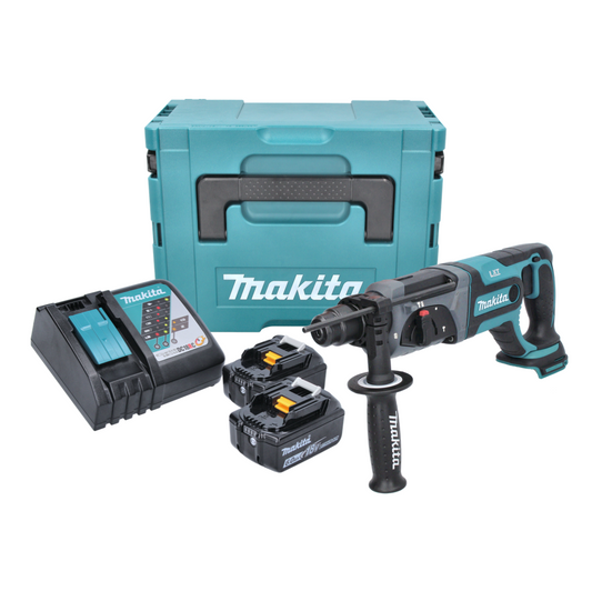 Makita DHR 241 RGJ marteau perforateur sans fil 18 V 2,0 J SDS plus + 2x batteries 6,0 Ah + chargeur + Makpac