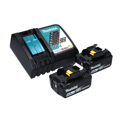 Makita DGA 504 RGJ Meuleuse d'angle sur batterie 18 V 125 mm sans balais + 2x batteries 6,0 Ah + chargeur + Makpac