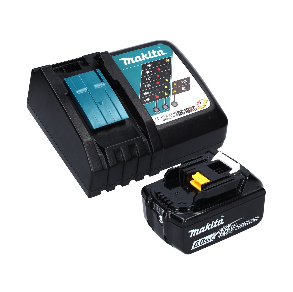 Makita DDF 481 RG1J perceuse-visseuse sans fil 18 V 115 Nm sans balais + 1x batterie 6,0 Ah + chargeur + Makpac