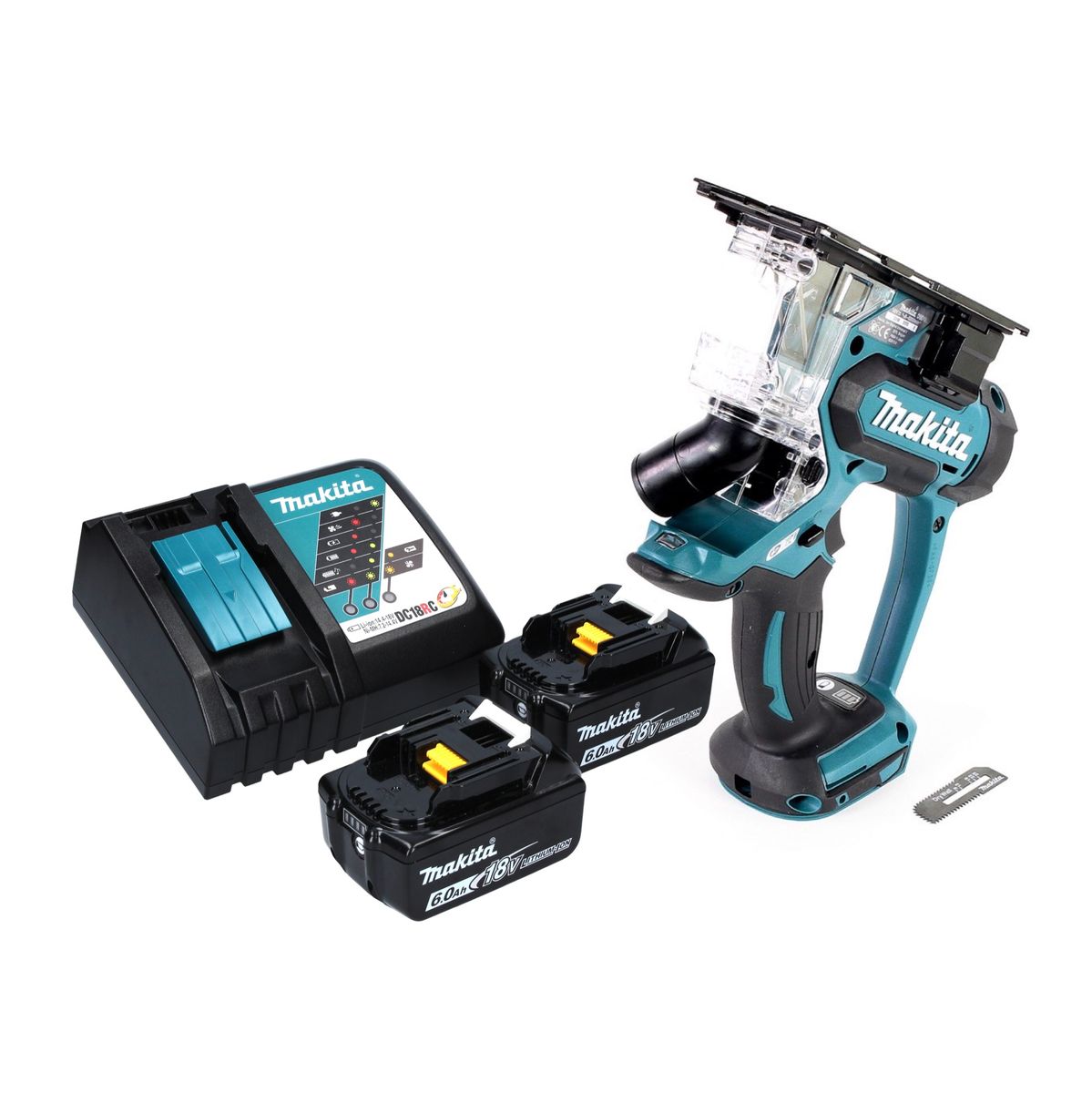 Makita DSD 180 RG Akku Gipskartonsäge 18 V + 2x Akku 6,0 Ah + Ladegerät - Toolbrothers