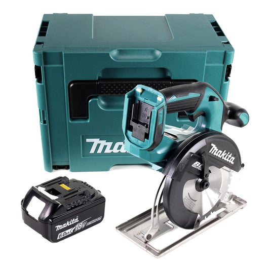 Makita DCS 551 G1J scie circulaire à métaux sans balais 18 V 150 mm + 1x batterie 6,0 Ah + Makpac - sans chargeur