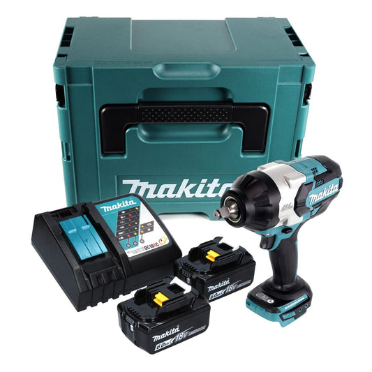 Makita DTW 1002 RGJ clé à chocs sans fil 18 V 1000 Nm 1/2" brushless + 2x batterie 6,0 Ah + chargeur + Makpac