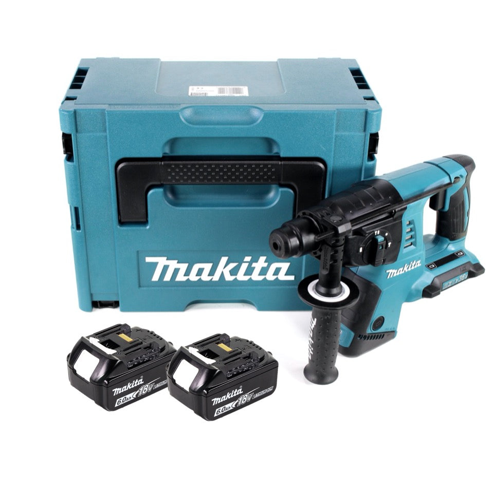 Makita DHR 263 GJ Akku Bohrhammer 36 V ( 2x 18 V ) 3,0 J SDS-plus + 2x Akku 6,0 Ah - ohne Ladegerät