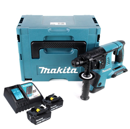 Makita DHR 263 RGJ marteau perforateur à batterie 36 V (2x 18 V) 3,0 J SDS-plus + 2x batterie 6,0 Ah + chargeur