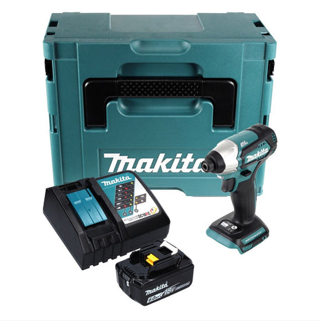 Makita DTD 155 RG1J Akku Schlagschrauber 18 V 140 Nm 1/4" Brushless + 1x Akku 6,0 Ah + Ladegerät + Makpac