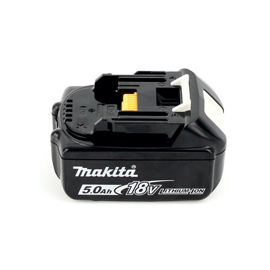 Makita DDF 458 T1J W perceuse-visseuse sans fil 18 V 91 Nm blanc + 1x batterie 5,0 Ah + Makpac - sans chargeur