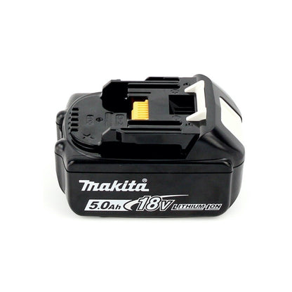 Makita DDF 458 T1J W Akku Bohrschrauber 18 V 91 Nm weiß + 1x Akku 5,0 Ah + Makpac - ohne Ladegerät