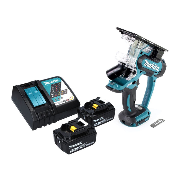 Makita DSD 180 RT Akku Gipskartonsäge 18 V + 2x Akku 5,0 Ah + Ladegerät - Toolbrothers