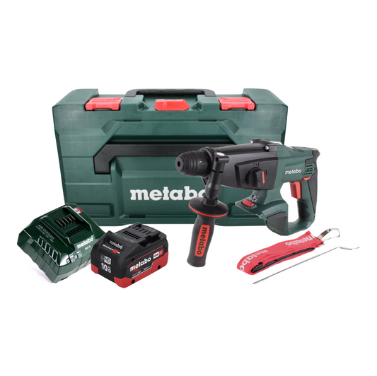 Metabo KHA 18 LTX Akku Kombihammer 18 V 2,2 J SDS Plus + 1x Akku 10,0 Ah + Ladegerät + metaBOX