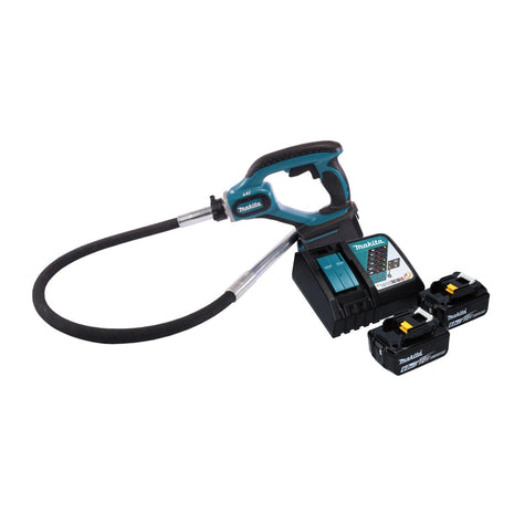 Compacteur à béton à batterie Makita DVR 450 RG 18 V 1,2 m + 2x batteries 6,0 Ah + chargeur