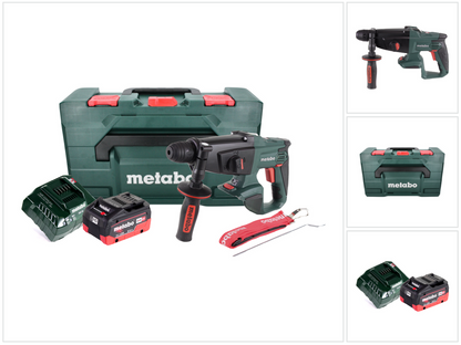 Metabo KHA 18 LTX Akku Kombihammer 18 V 2,2 J SDS Plus + 1x Akku 8,0 Ah + Ladegerät + metaBOX