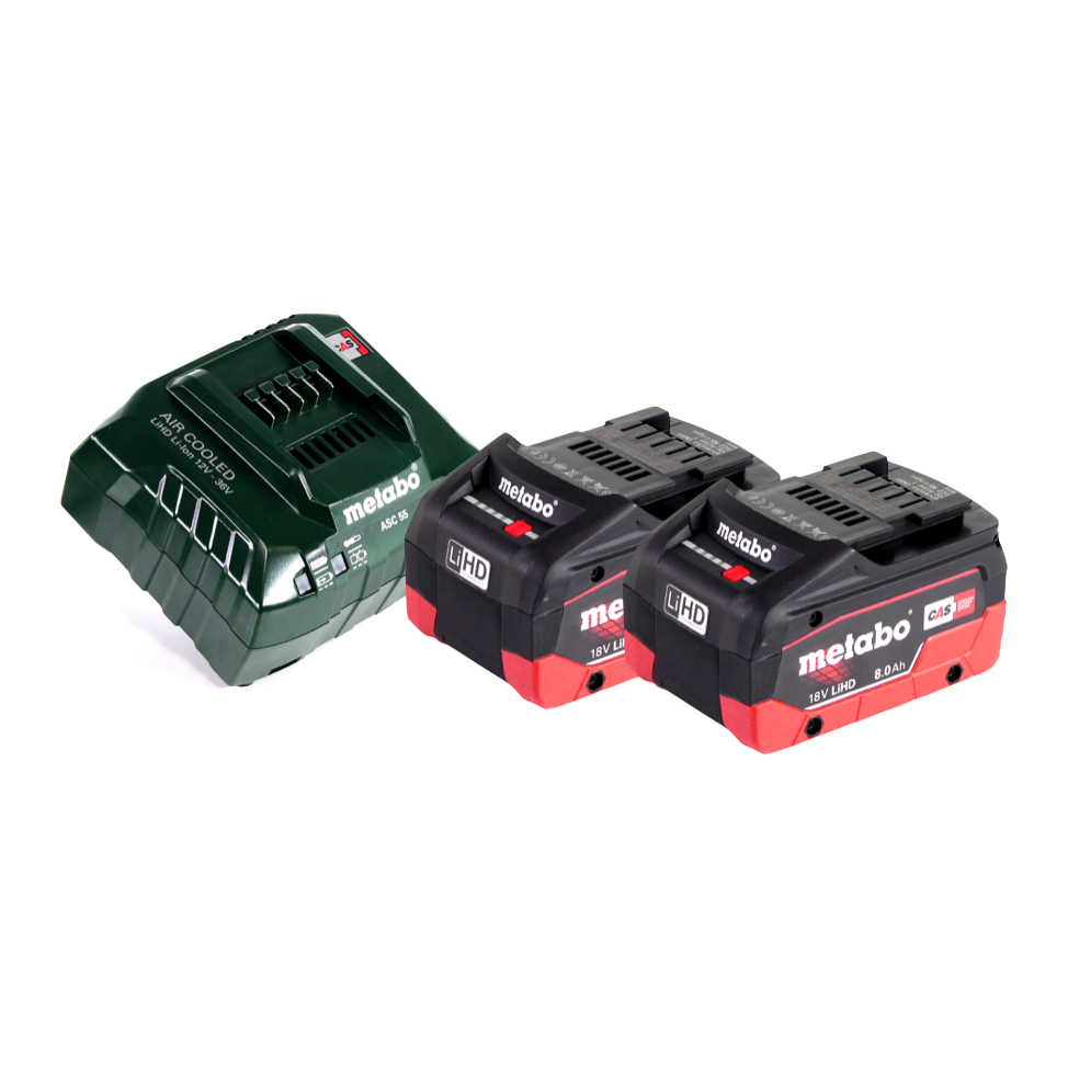 Metabo KHA 18 LTX Akku Kombihammer 18 V 2,2 J SDS Plus + 2x Akku 8,0 Ah + Ladegerät + metaBOX