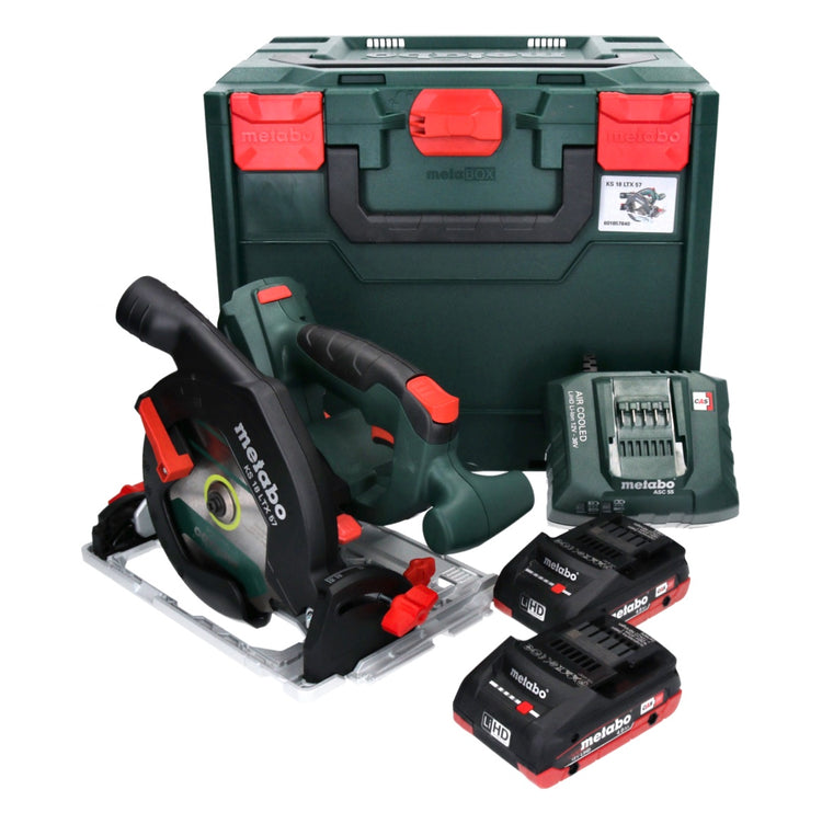 Metabo KS 18 LTX 57 Akku Handkreissäge 18 V 165 mm + 2x Akku 4,0 Ah + Ladegerät + metaBOX - Toolbrothers