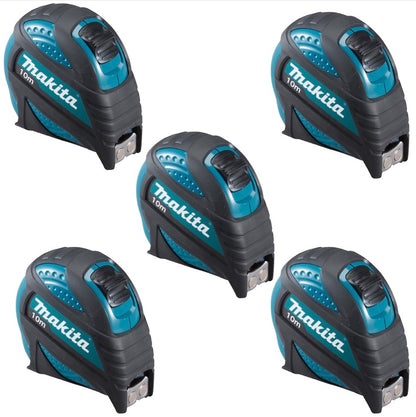 Makita 5x B-57168 Maßband 10 m Rollbandmaß mit magnetischen Haken