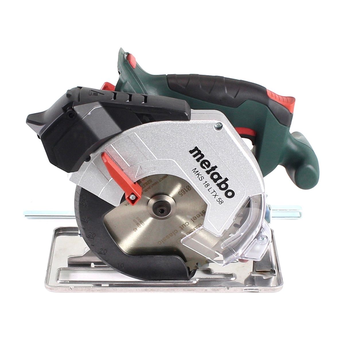 Scie circulaire à métaux sur batterie Metabo MKS 18 LTX 58 18 V 165 mm + 1x batterie 4,0 Ah + MetaLoc - sans chargeur