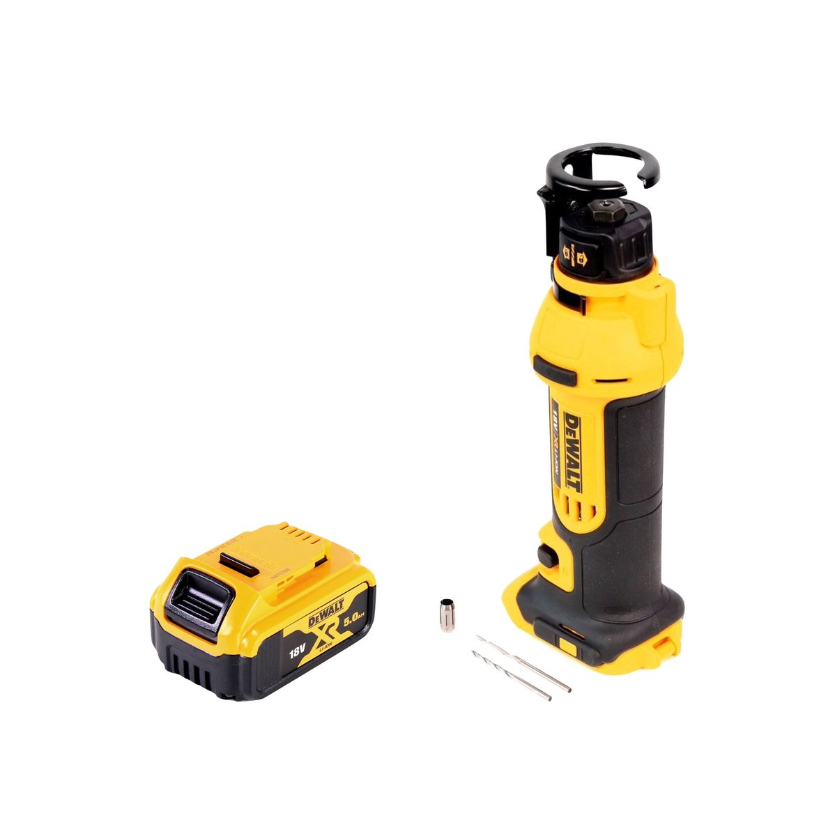 DeWalt DCS 551 N Akku Trockenbaufräse 18 V + 1x Akku 5,0 Ah - ohne Ladegerät