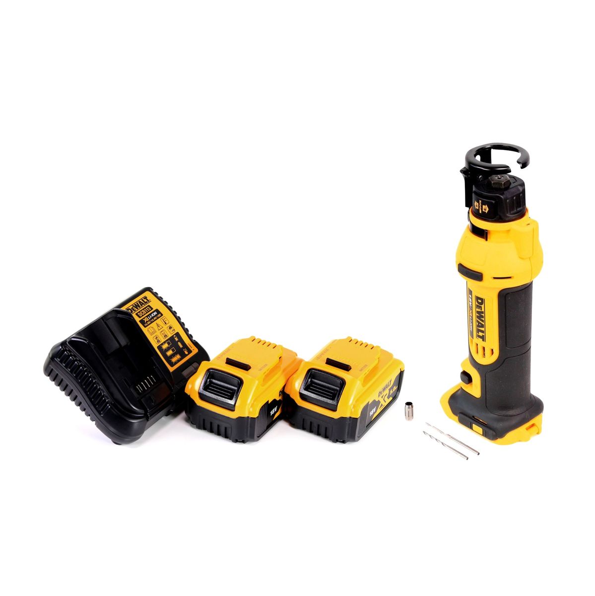 Fraiseuse pour cloisons sèches à batterie DeWalt DCS 551 P2 18 V + 2x batteries 5,0 Ah + chargeur