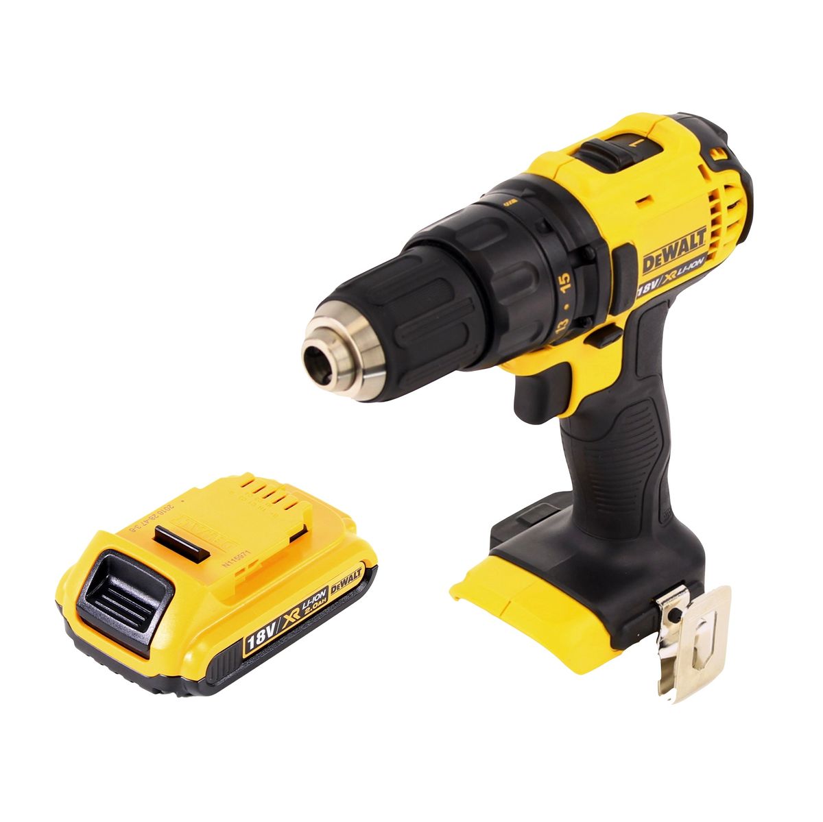 Dewalt DCD 780 N Akku Bohrschrauber 18 V 60 Nm + 1x Akku 2,0 Ah - ohne Ladegerät