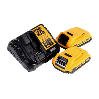 DeWalt DCG 405 FD2 Akku Winkelschleifer 18 V 125 mm Brushless + 2x Akku 2,0 Ah + Ladegerät