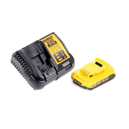 Scie à tronçonner et à onglets sur batterie DeWalt DCS 365 D1 18 V 184 mm + 1x batterie 2,0 Ah + chargeur