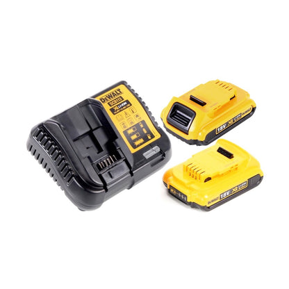 Scie sabre à batterie Dewalt DCS 380 D2 scie alternative 18 V + 2x batteries 2,0 Ah + chargeur