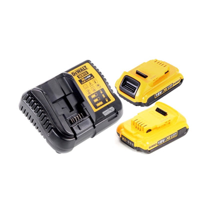 Fraiseuse pour cloisons sèches à batterie DeWalt DCS 551 D2 18 V + 2x batteries 2,0 Ah + chargeur