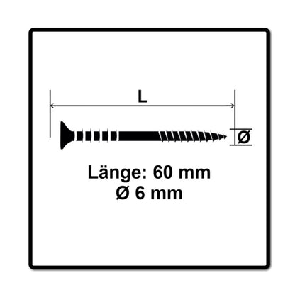 SPAX Justierschraube 6,0 x 60 mm 200 Stück ( 2x 161010600603 ) Justiergewinde mit Halterillen Flachkopf T-STAR Plus 4Cut WIROX