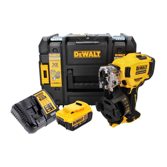 Cloueur à bobine DeWalt DCN 45 RNM1 18 V 19 - 44 mm sans balais + 1x batterie 4,0 Ah + chargeur + TSTAK