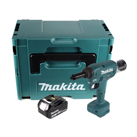 Makita DRV 250 F1J outil de pose de rivets aveugles sur batterie 18 V 20 kN sans balais + 1x batterie 3,0 Ah + Makpac - sans chargeur