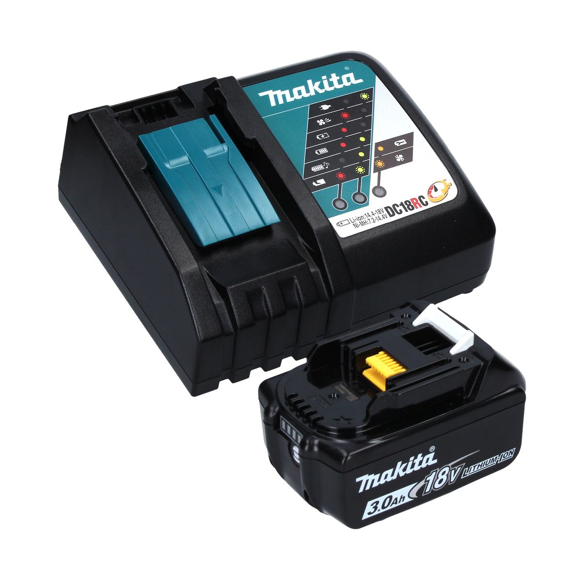 Makita DRV 250 RF1J outil de pose de rivets aveugles sur batterie 18 V 20 kN sans balais + 1x batterie 3,0 Ah + chargeur + Makpac