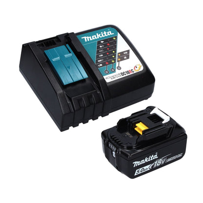 Makita DRV 250 RT1J outil de pose de rivets aveugles sur batterie 18 V 20 kN sans balais + 1x batterie 5,0 Ah + chargeur + Makpac