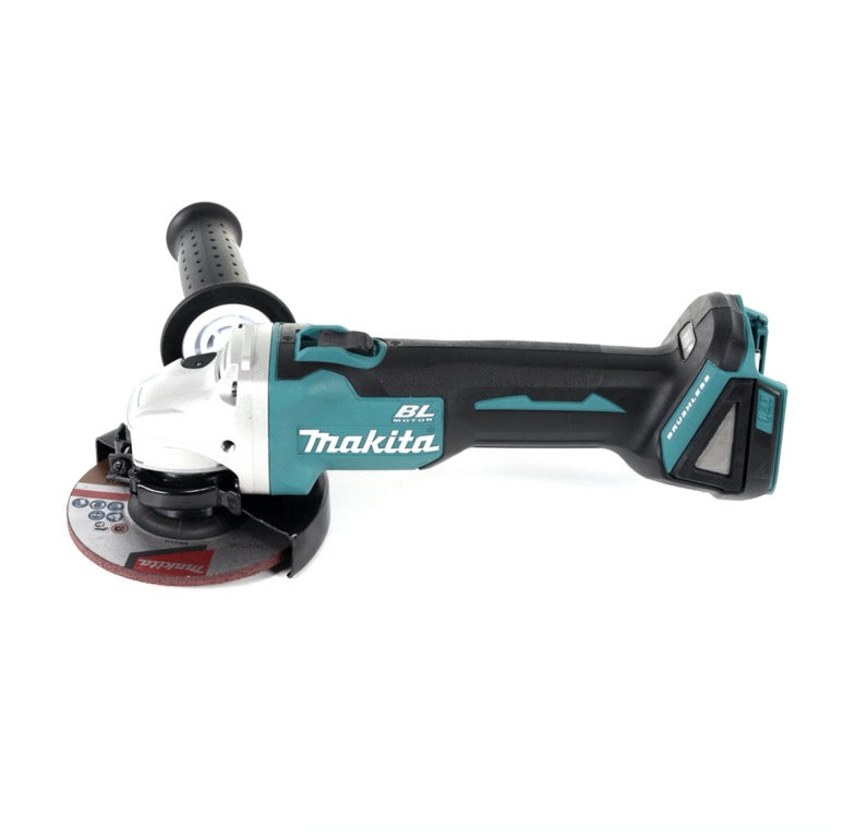 Makita DLX 2334 J Akku Kombo Kit 18 V mit DHP 485 50 Nm Brushless + DGA 504 125 mm Brushless + 3x Akku 3,0 Ah + Ladegerät + Makpac