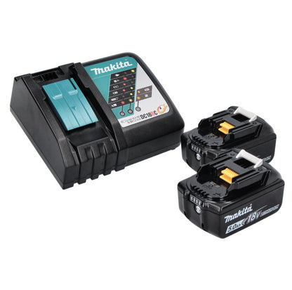 Makita DLX 2176 TJ Akku Kombo Kit 18 V mit DHP 481 115 Nm Brushless + DTD 152 165 Nm + 2x Akku 5,0 Ah + Ladegerät + Makpac