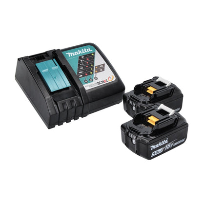 Makita DLX TMX Akku Kombo Kit mit DHP 482 + DJV 180 + DGA 504 + DHS 680 + DTD 152 + DJR 186 + DCL 180 + 2x Akku 5,0 Ah + Ladegerät + 3x Makbox + Transportroller