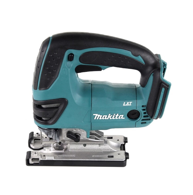 Makita DHP 482 STMX Akku Schlagbohrschrauber 18 V 62 Nm + DJV 180 Stichsäge + DGA 504 Winkelschleifer 125 mm + 2x Akku 5,0 Ah + Ladegerät + Makbox Maxi + Rollbrett