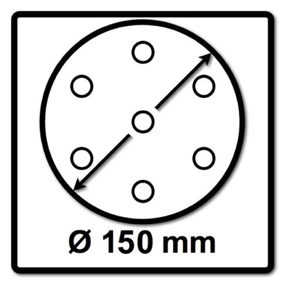 Festool STF D150/48 Schleifscheiben Granat P280 150 mm 400 Stk. ( 4x 575169 ) für RO 150, ES 150, ETS 150, ETS EC 150, LEX 150, WTS 150, HSK-D 150