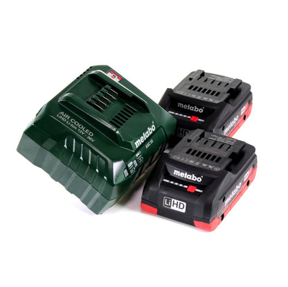 Metabo AHS 18-65 V Akku Heckenschere 18 V 63 cm + 2x Akku 4,0 Ah + Ladegerät