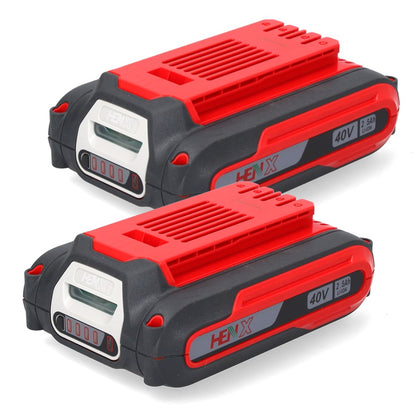 Jeu de batteries Henx 2x batterie Li-Ion 40 V 2,5 Ah (2x H36B25) avec affichage LED