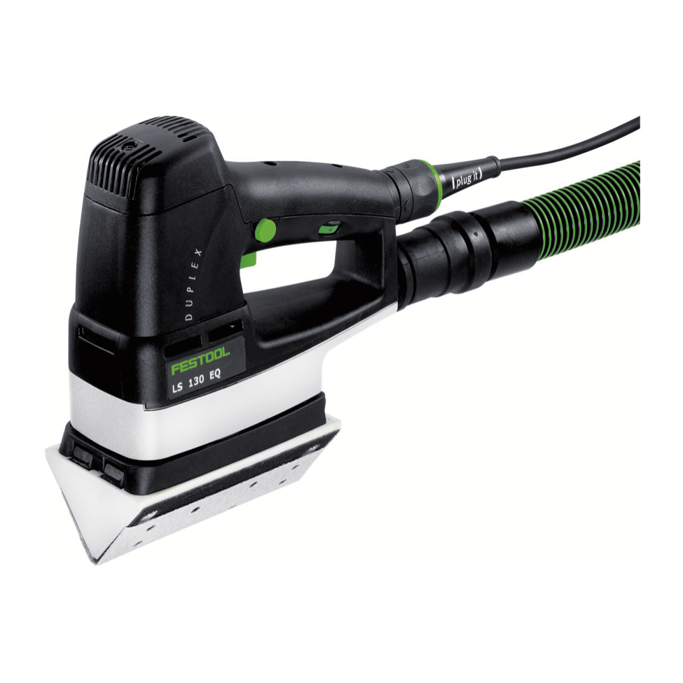 Festool LS 130 EQ-Plus Linearschleifer DUPLEX 260 Watt 133 x 80 mm + 1x Selbstbau Kit Profilschuh + 200x Schleifstreifen + Systainer