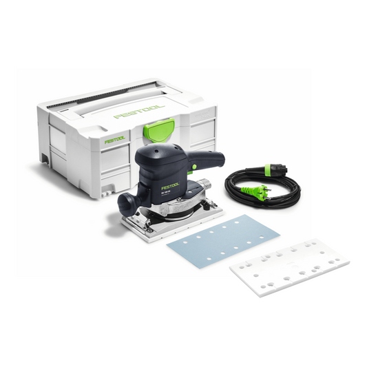 Festool RS 100 CQ-Plus patin à engrenages 520 W 115 x 221 mm + 1x patin de ponçage + Systainer