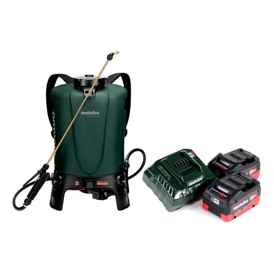 Pulvérisateur à dos à batterie Metabo RSG 18 LTX 15 18 V 15 L 3,0 bar + 2x batteries 5,5 Ah + chargeur