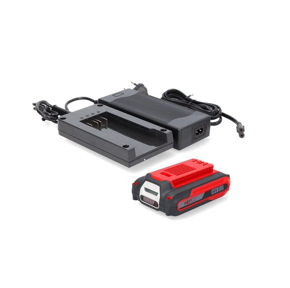 Tondeuse à gazon à batterie Henx H36GC20 40 V 51 cm 60 L brushless + 1x batterie 2,5 Ah + chargeur