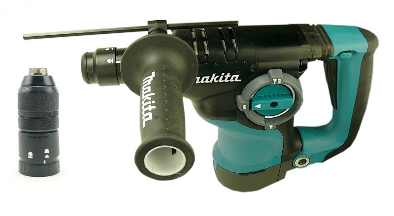 Makita HR 2811 FT Kombihammer für SDS-PLUS-Werkzeuge + Bohrfutter 14079-2 + Makita Koffer - Toolbrothers