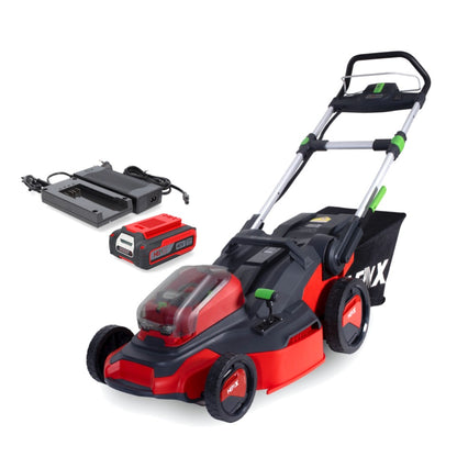 Henx H36GC20 Akku Rasenmäher - Starterset 40 V 51 cm 60 L Brushless + 1x Akku 5,0 Ah + Ladegerät