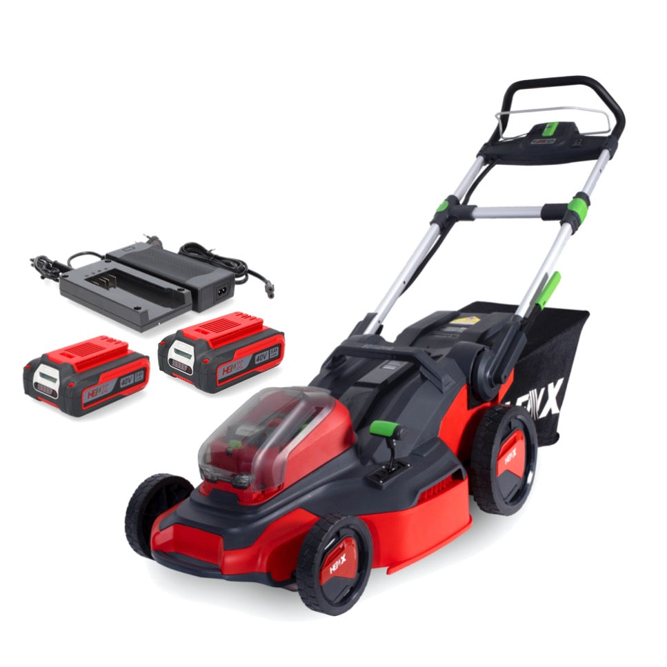 Tondeuse à gazon à batterie Henx H36GC20 40 V 51 cm 60 L brushless + 2x batteries 5,0 Ah + chargeur