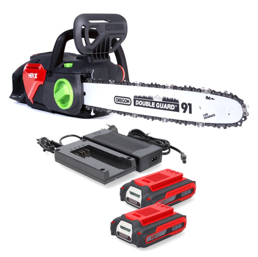 Tronçonneuse à batterie Henx H36LJ16 40 V 40 cm sans balai + 2x batteries 2,5 Ah + chargeur