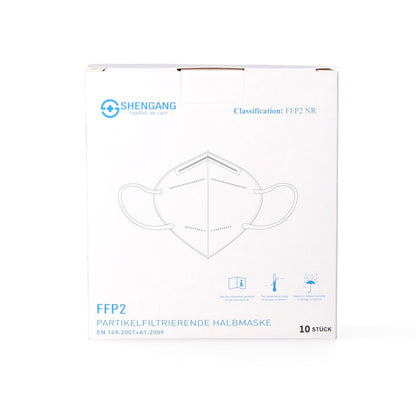 Shengang 50x FFP2 Maske CE zertifiziert Apotheken konform Mund Atem Nasen Schutz 5-Lagig ISO9001:2015 / EN149 2001 A1:2009 - Toolbrothers